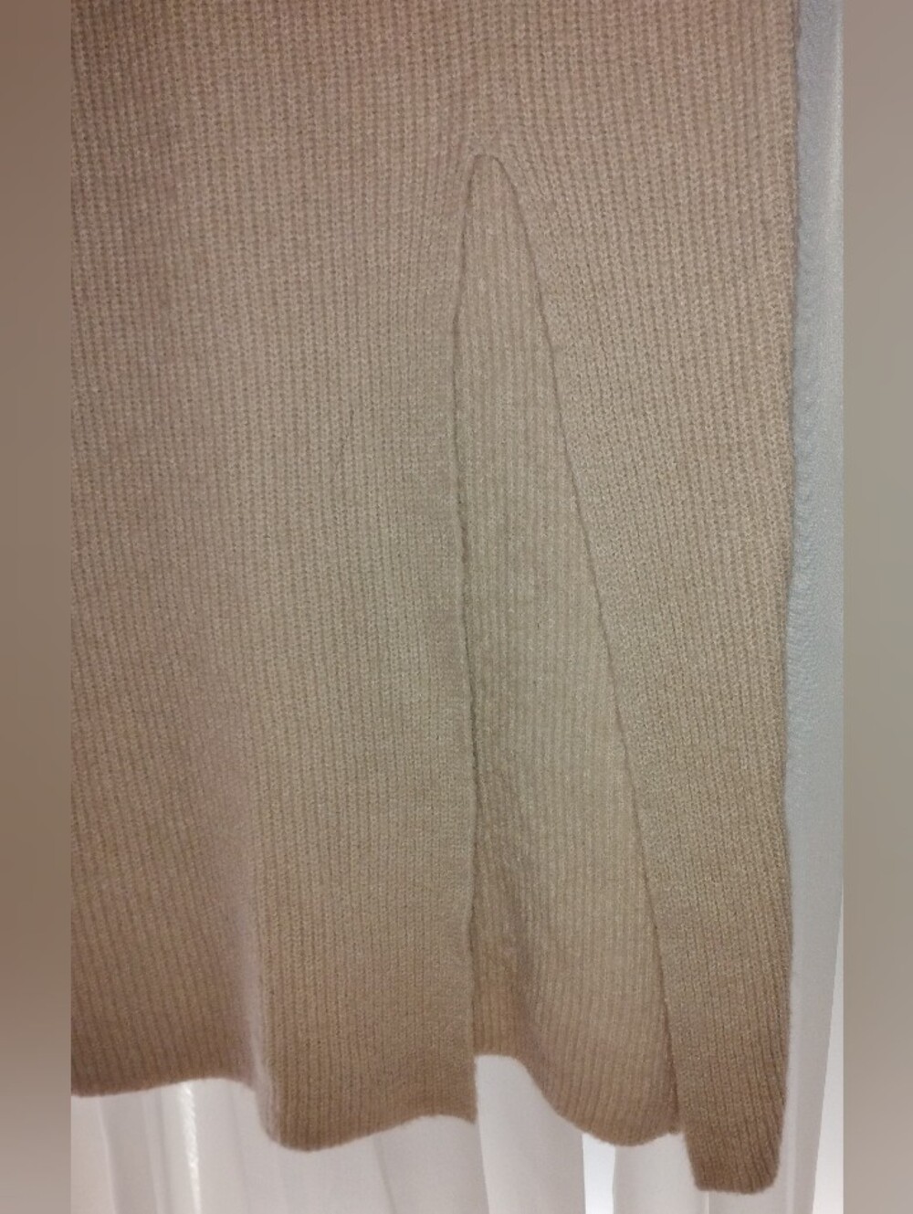 NWT (MSRP $59) Leith Women's Tan Memoir Split Sweater Midi Skirt Size XL cozy - Picture 10 of 16